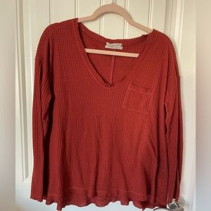 Urban Outfitters waffle long sleeve top - size S